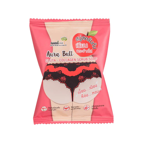 Body and butt exfoliating soap with peach