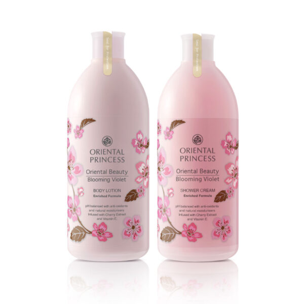 Oriental Beauty blooming Violet Shower Cream & Body Lotion Twin Pack