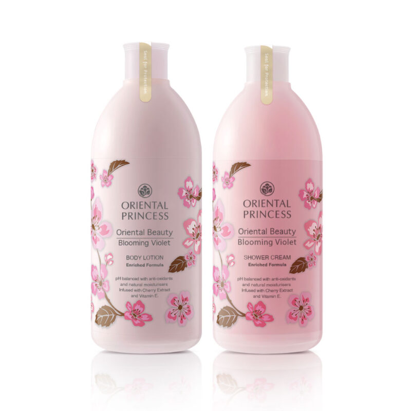 Oriental Beauty blooming Violet Shower Cream & Body Lotion Twin Pack
